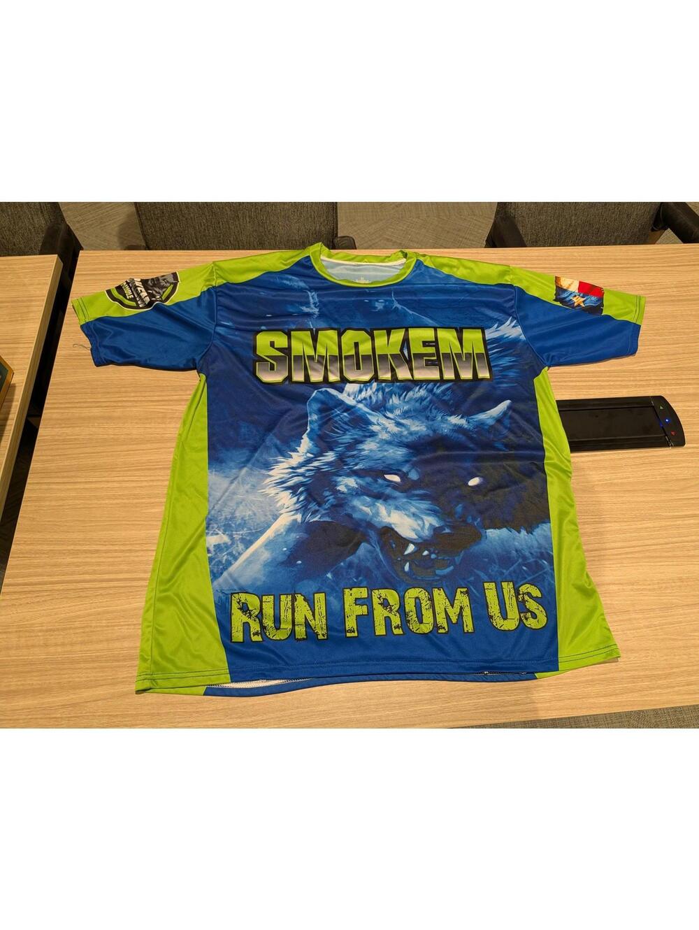 SmokeEm Run With Us Cornhole Jersey 4XL - Custom Athletic Tournament Shirt